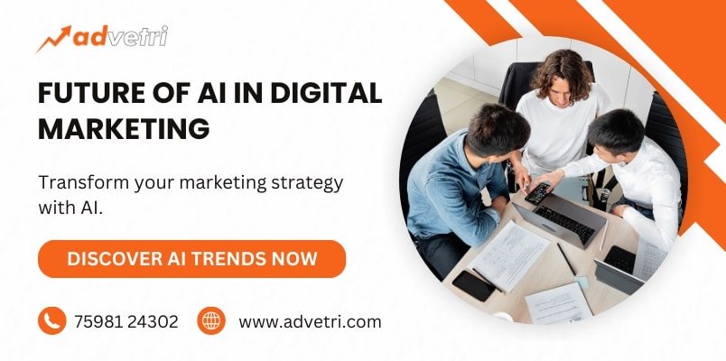 AI in digital marketing showing trends, tools, and strategies for business growth.